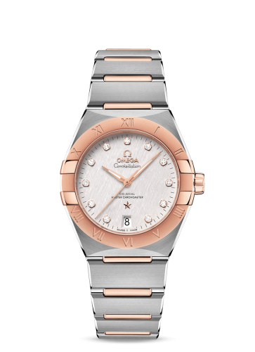 Omega Constellation Master Chronometer 36 Stainless Steel / Sedna / Silver - Diamond / Bracelet